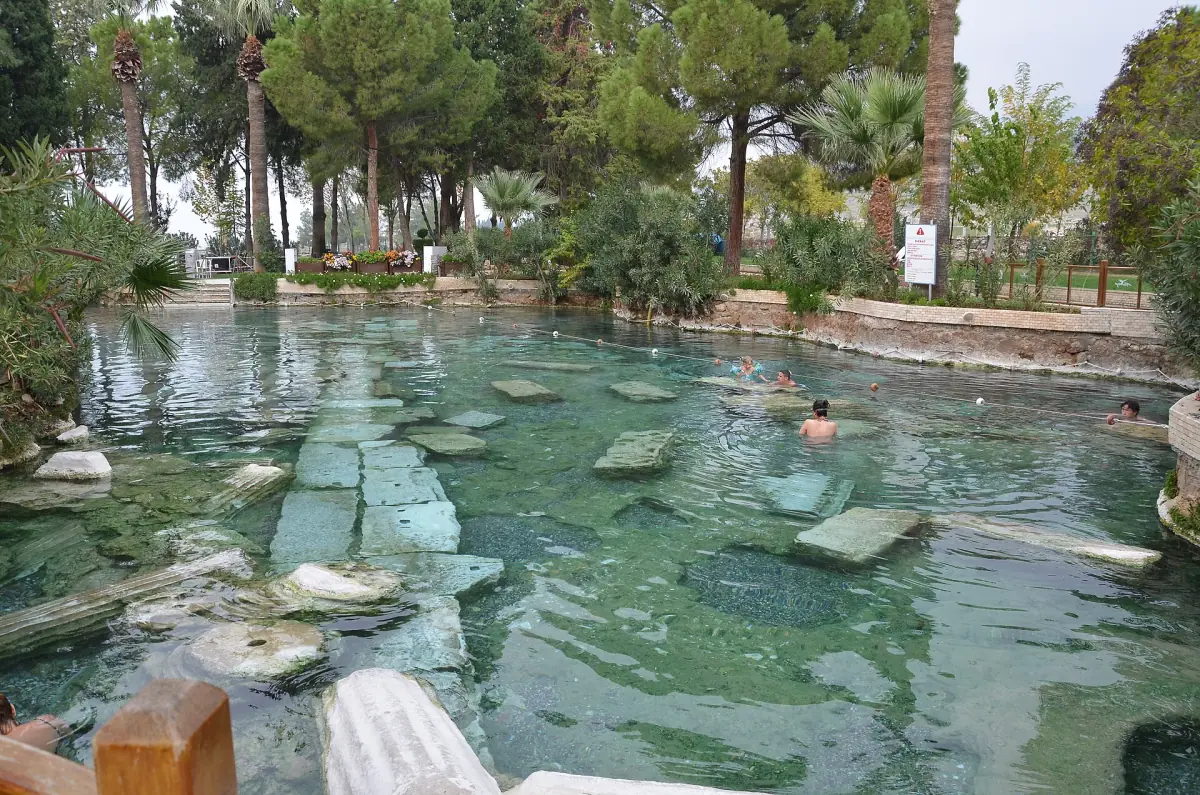 Ancient columns in the Antique Pool