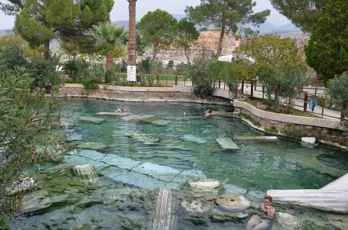 Swimmers in the Antique Pool